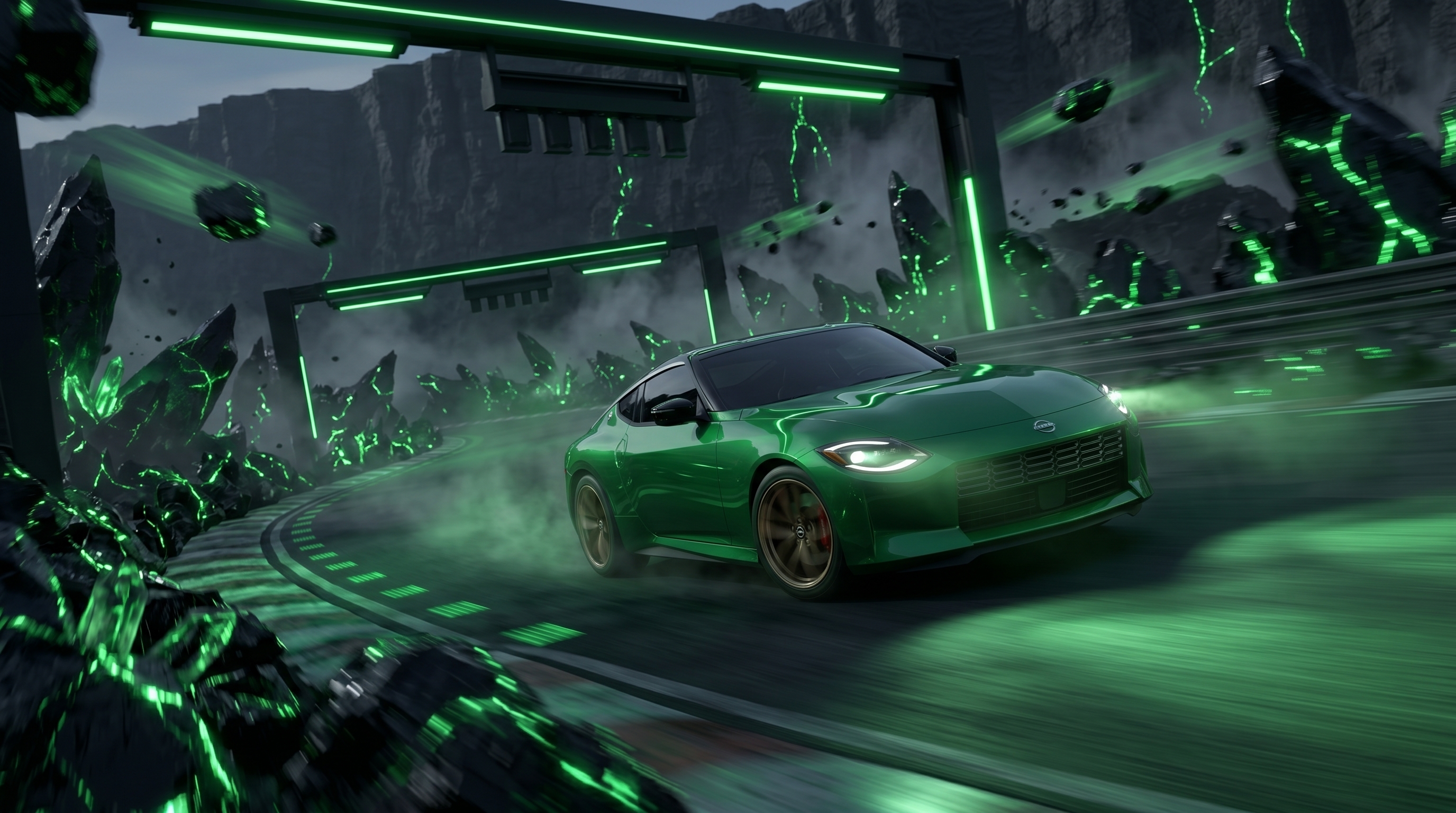 2027 Nissan Z — Shinkai Green Rear